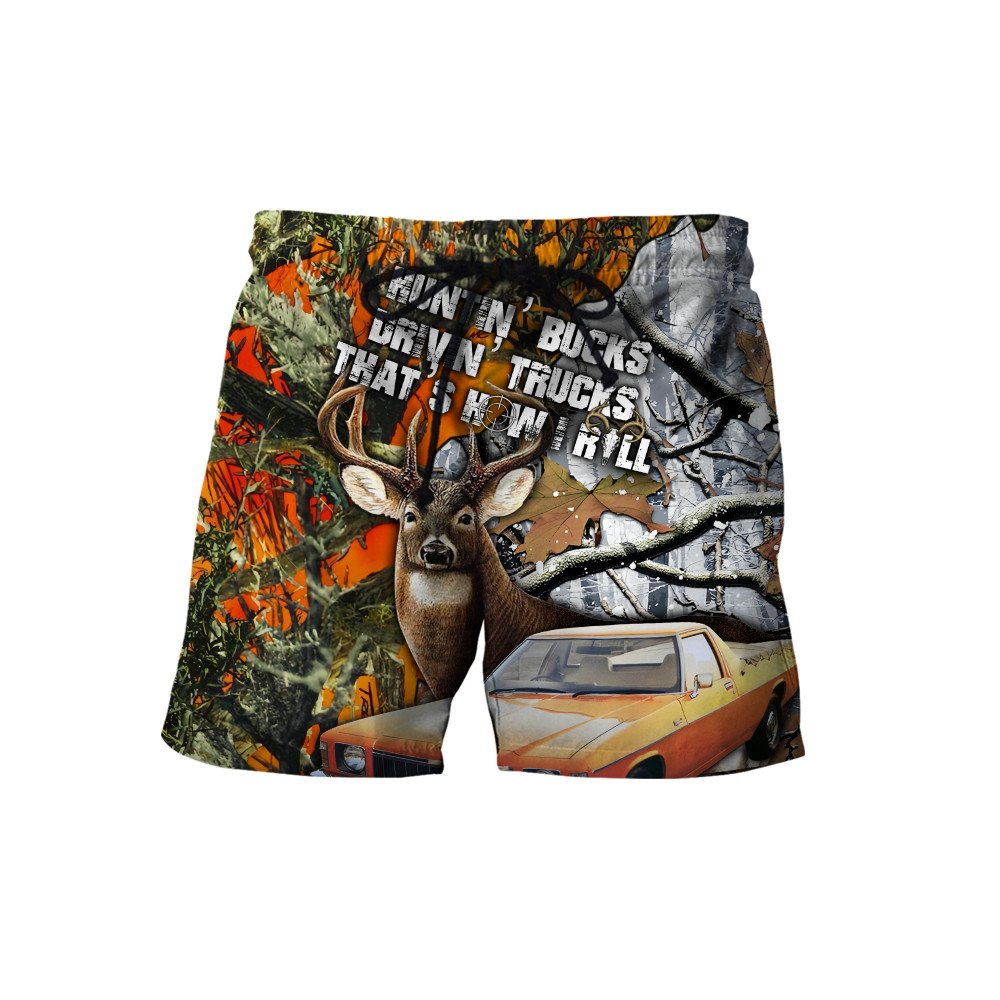 Hunting Bucks and Driving Trucks 3D All Over Print Hoodie DQB09242001