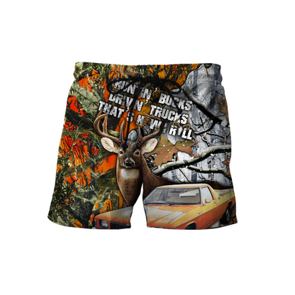 Hunting Bucks and Driving Trucks 3D All Over Print Hoodie DQB09242001