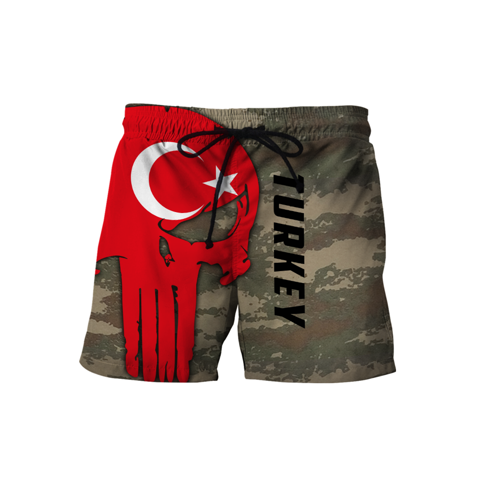 Turkey Skull Flag Camo Style 3D All Over Printed Hoodie Shirt Limited by SUN QB06232006-Apparel-SUN-Short-S-Vibe Cosy™