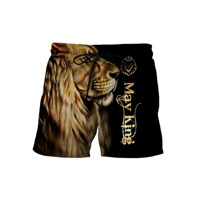 Custom Name May King Lion  3D All Over Printed Unisex Shirts