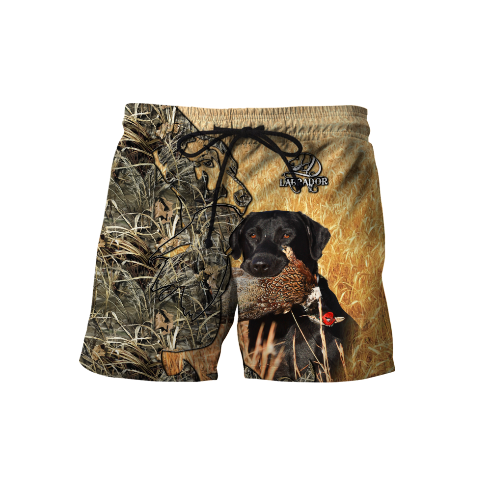 Labrador Hunting Camo 3D Over Printed Unisex Deluxe Hoodie ML