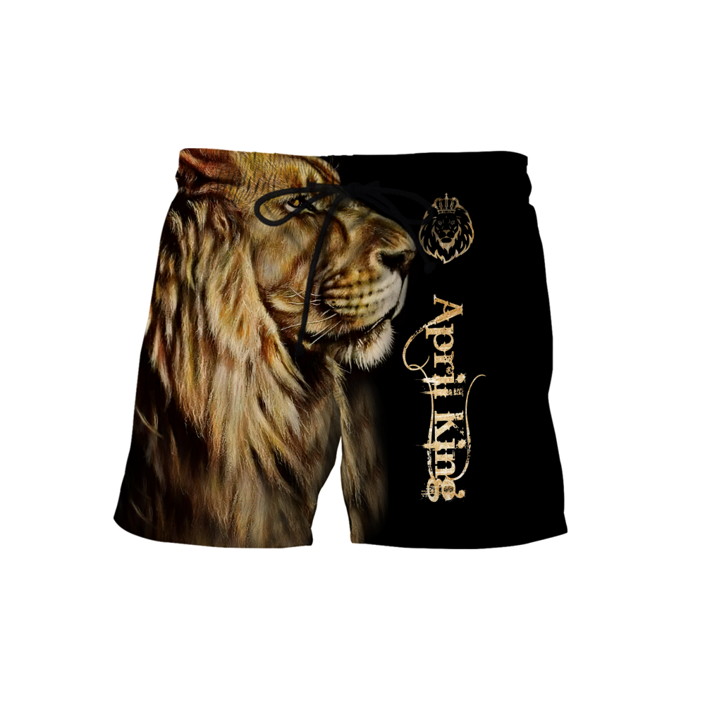 Custom Name April King Lion  3D All Over Printed  Unisex Shirts