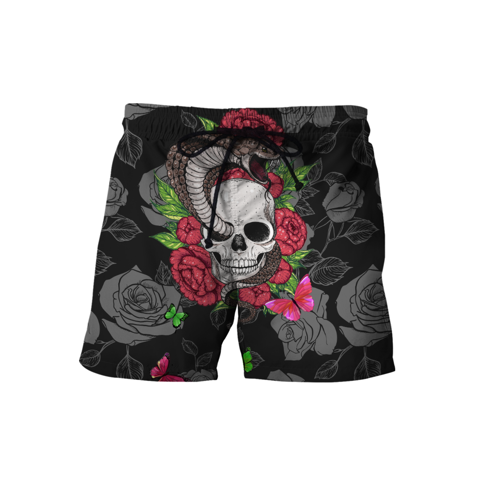 Snake Love Skull 3D all over printed for man and women QB05312003-Apparel-PL8386-Short-S-Vibe Cosy™