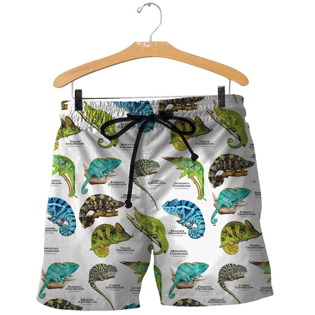 3D All Over Printed Chameleons of the World Shirts-Apparel-HP Arts-SHORTS-S-Vibe Cosy™