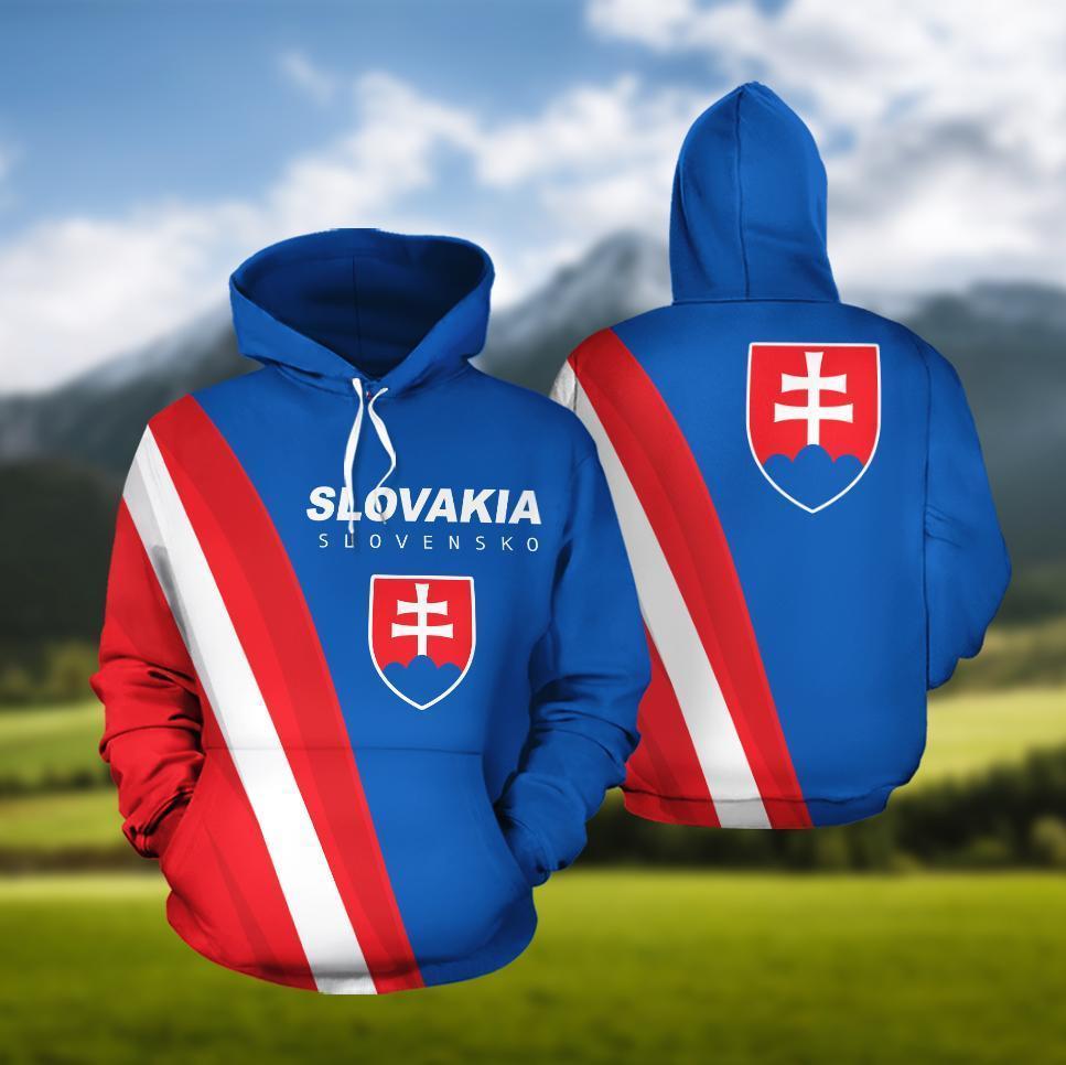Slovakia Hoodie - Special Version K5-ALL OVER PRINT HOODIES (P)-LoveTheWorld-Men's Hoodie - Slovakia-S-Blue mix Red and White-Vibe Cosy™