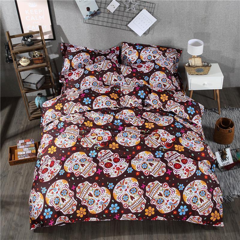 Sugar Skull Bedding-Bedding Set-6teenth Outlet-Twin 2pcs-Vibe Cosy™