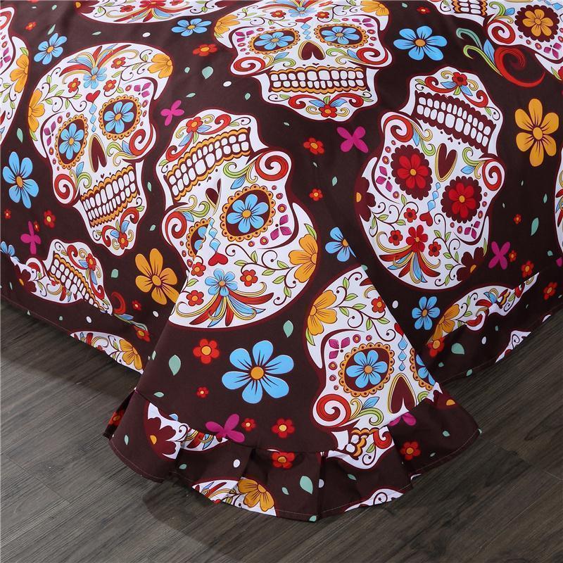 Sugar Skull Bedding-Bedding Set-6teenth Outlet-Twin 2pcs-Vibe Cosy™