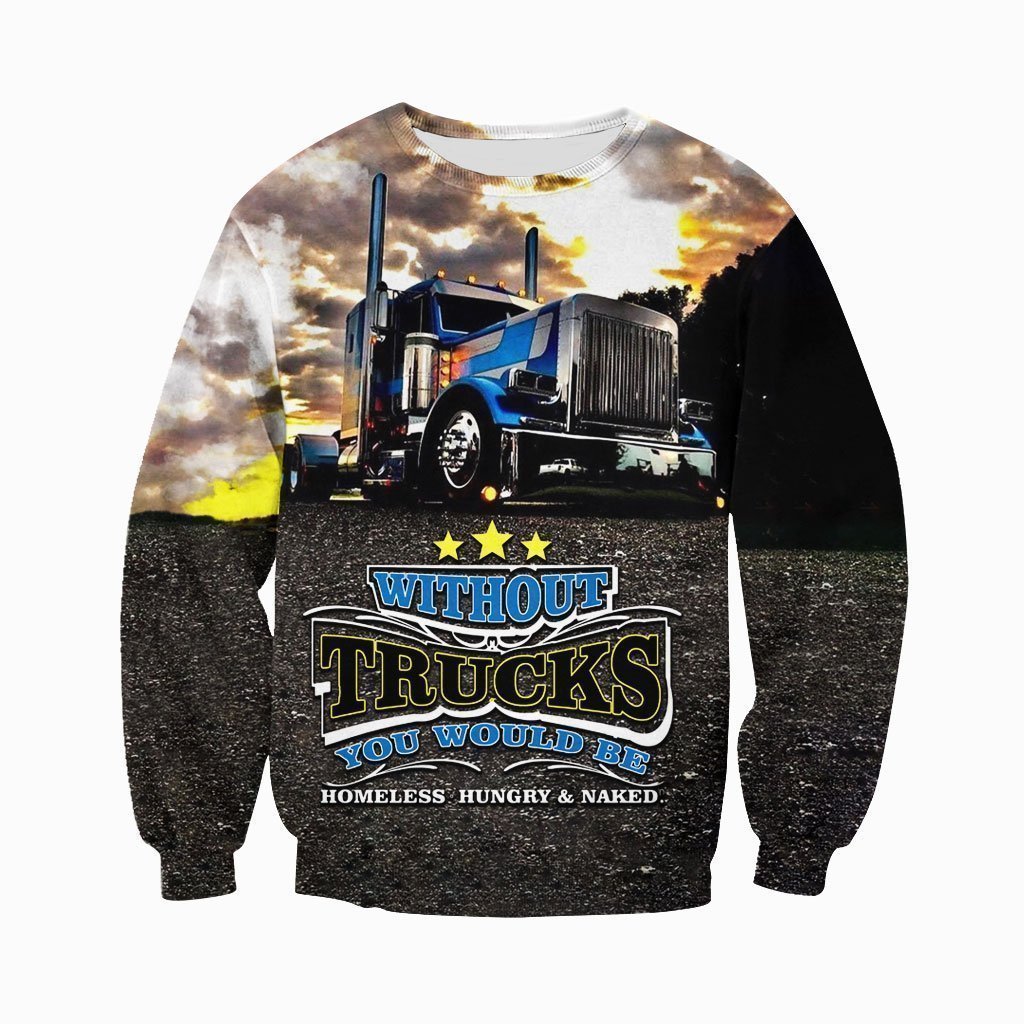 3D All Over Printed Truck Shirts And Shorts-Apparel-HP Arts-Sweatshirt-S-Vibe Cosy™