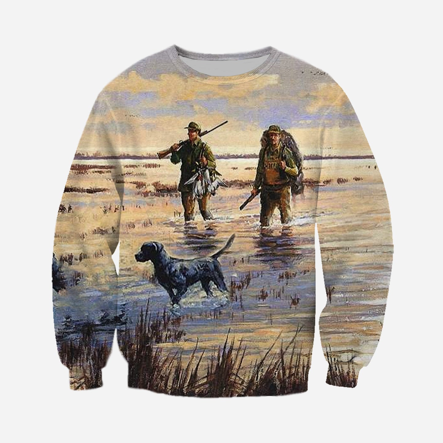 3D Printed Duck Hunting Painting Clothes-Apparel-HP Arts-Sweatshirt-S-Vibe Cosy™