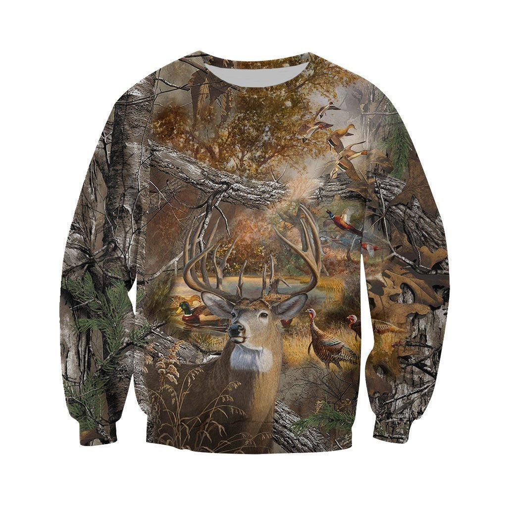 3D All Over Printed Hunting Camo Shirts and Shorts-Apparel-HP Arts-Sweatshirt-S-Vibe Cosy™