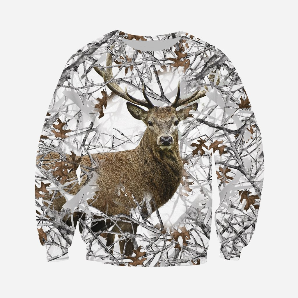 3D All Over Printed Camo Hunting Deer-Apparel-HP Arts-Sweatshirt-S-Vibe Cosy™