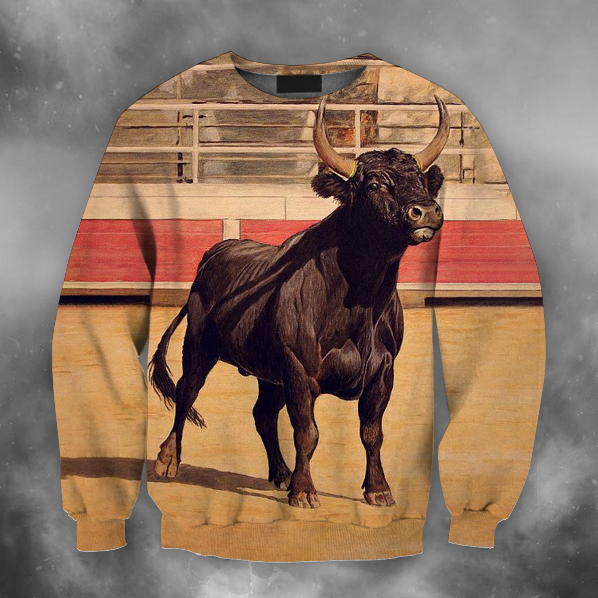 3D All Over Print Bull Cow Toro-Apparel-PHLong-Sweatshirt-S-Vibe Cosy™