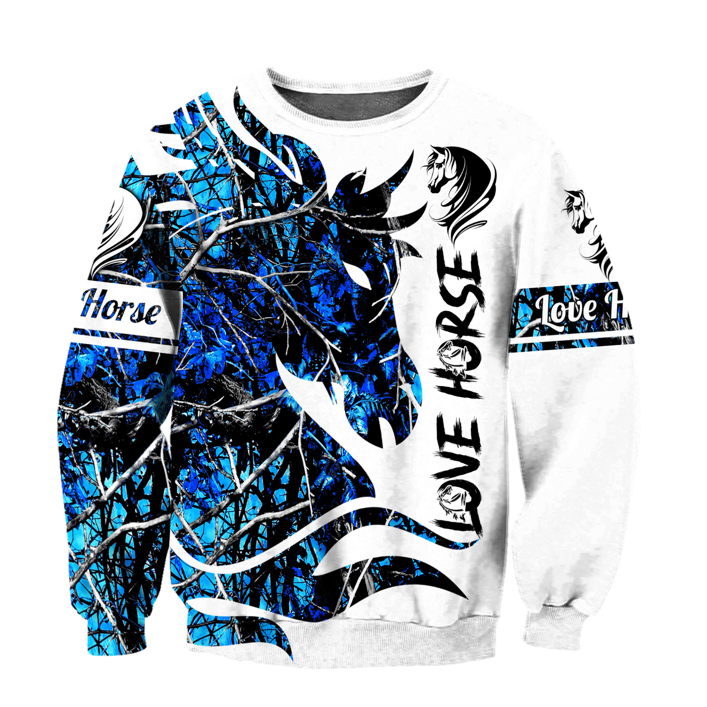 Beautiful Horse 3D All Over Printed shirt for Men and Women Pi060101-Apparel-NNK-Sweat Shirt-S-Vibe Cosy™