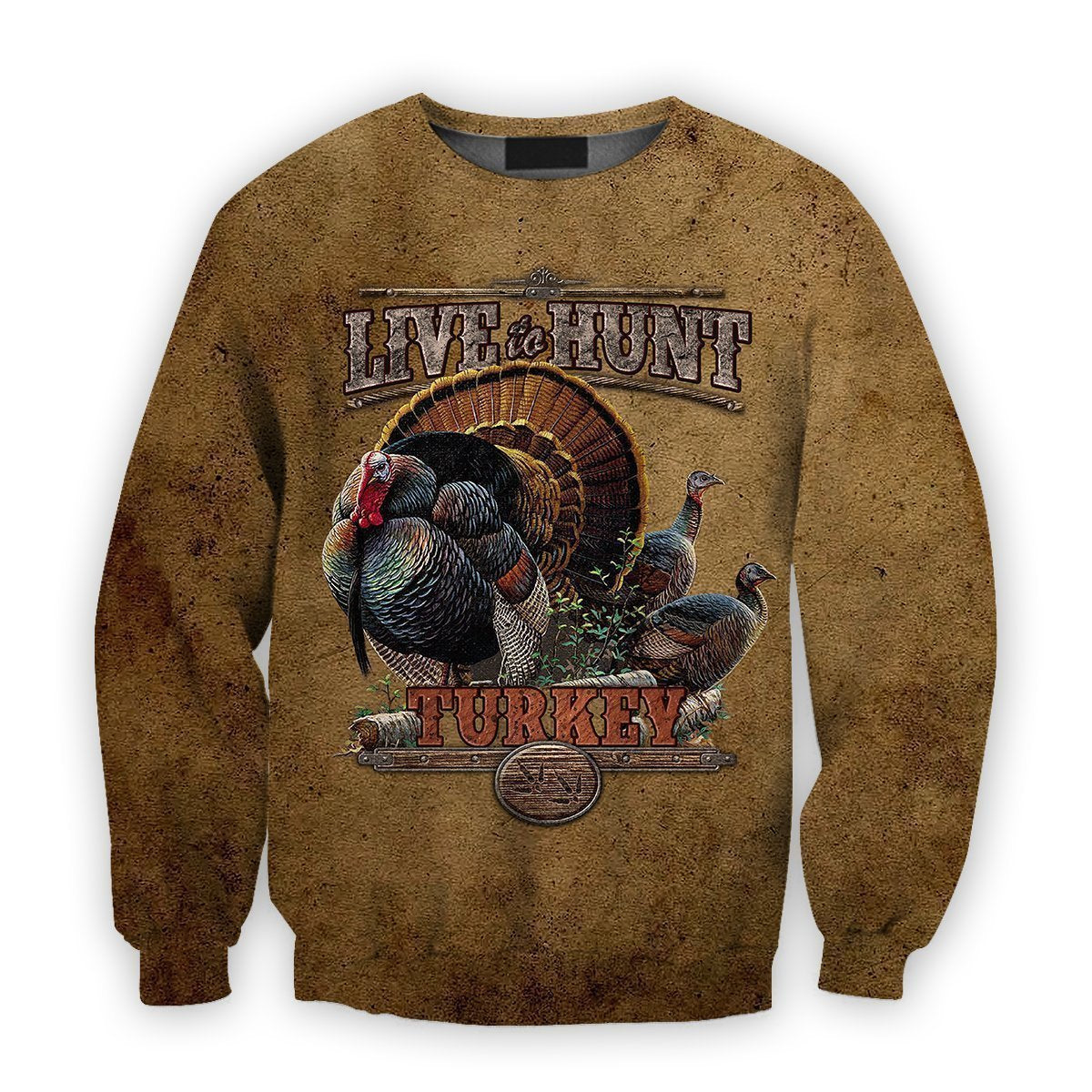 All Over Printed Live To Hunt Turkey-Apparel-HbArts-Sweatshirt-S-Vibe Cosy™