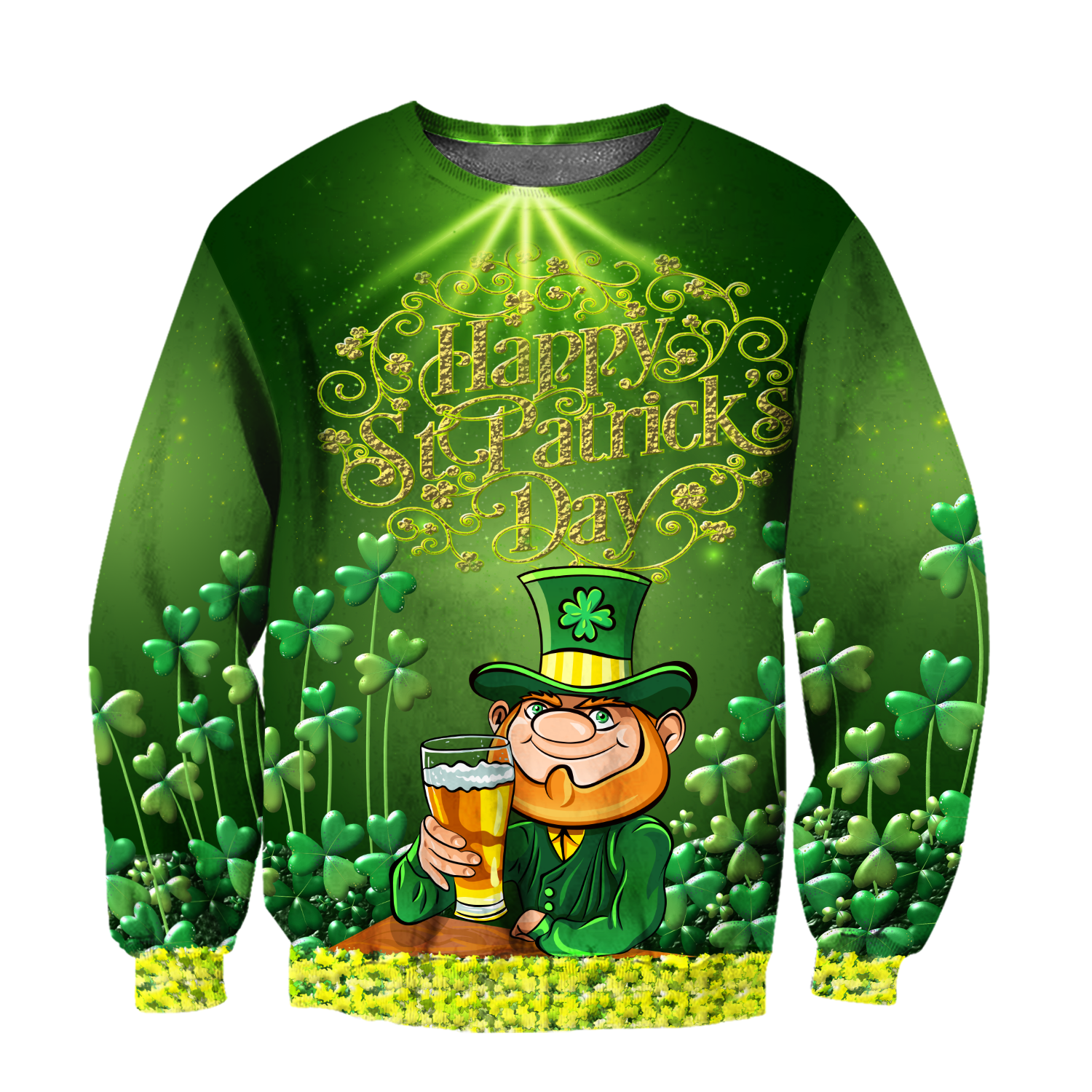 Happy St Patrick's Day Irish Hoodie T-Shirt Sweatshirt for Men and Women Pi170205-Apparel-NM-Sweater-S-Vibe Cosy™