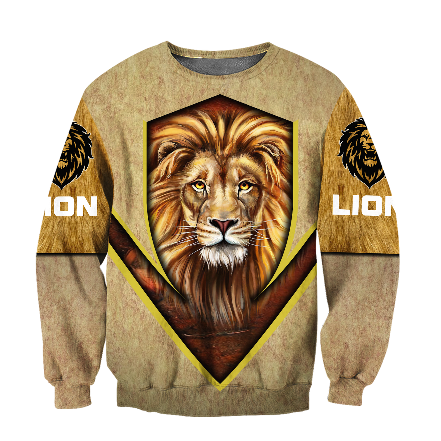 Love Lion Over Printed Hoodie