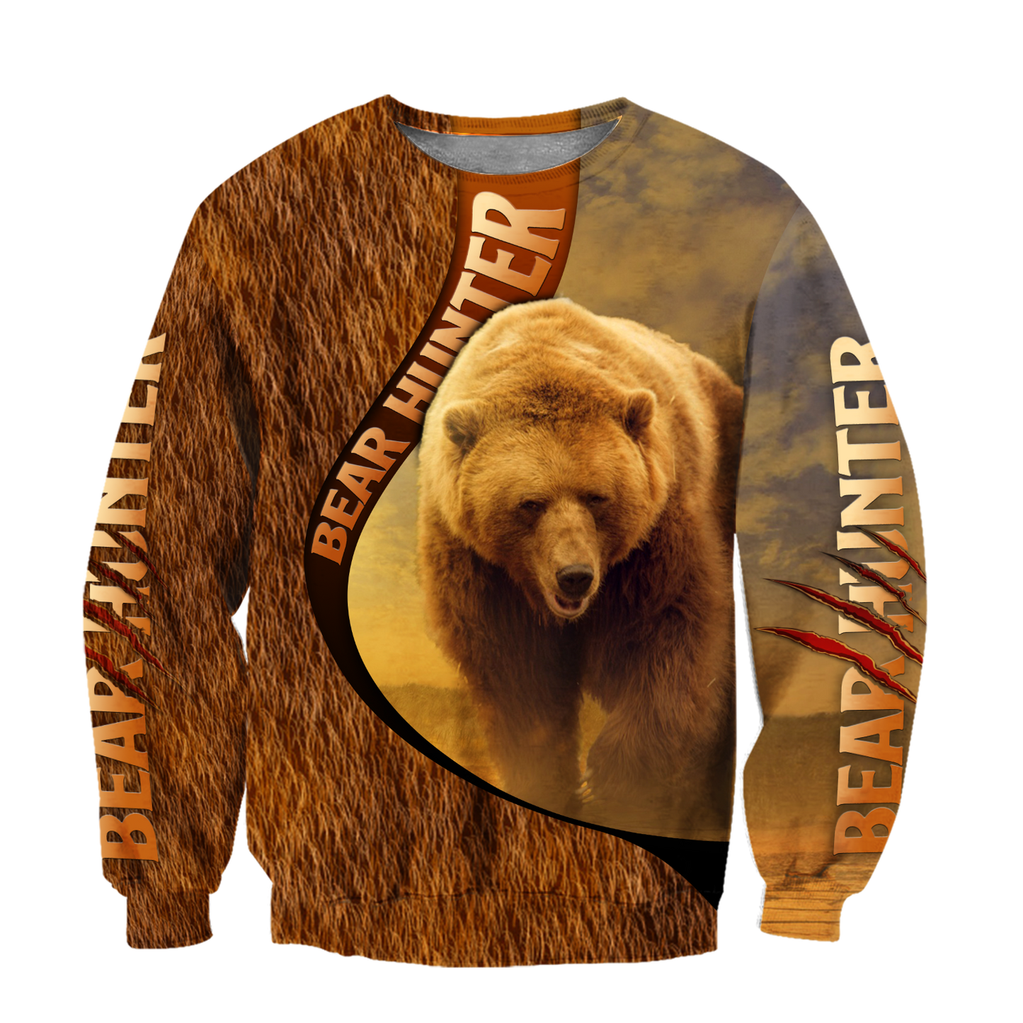 Bears hunter camo 3D all over printer shirts for man and women Pi211202 PL-Apparel-PL8386-sweatshirt-S-Vibe Cosy™
