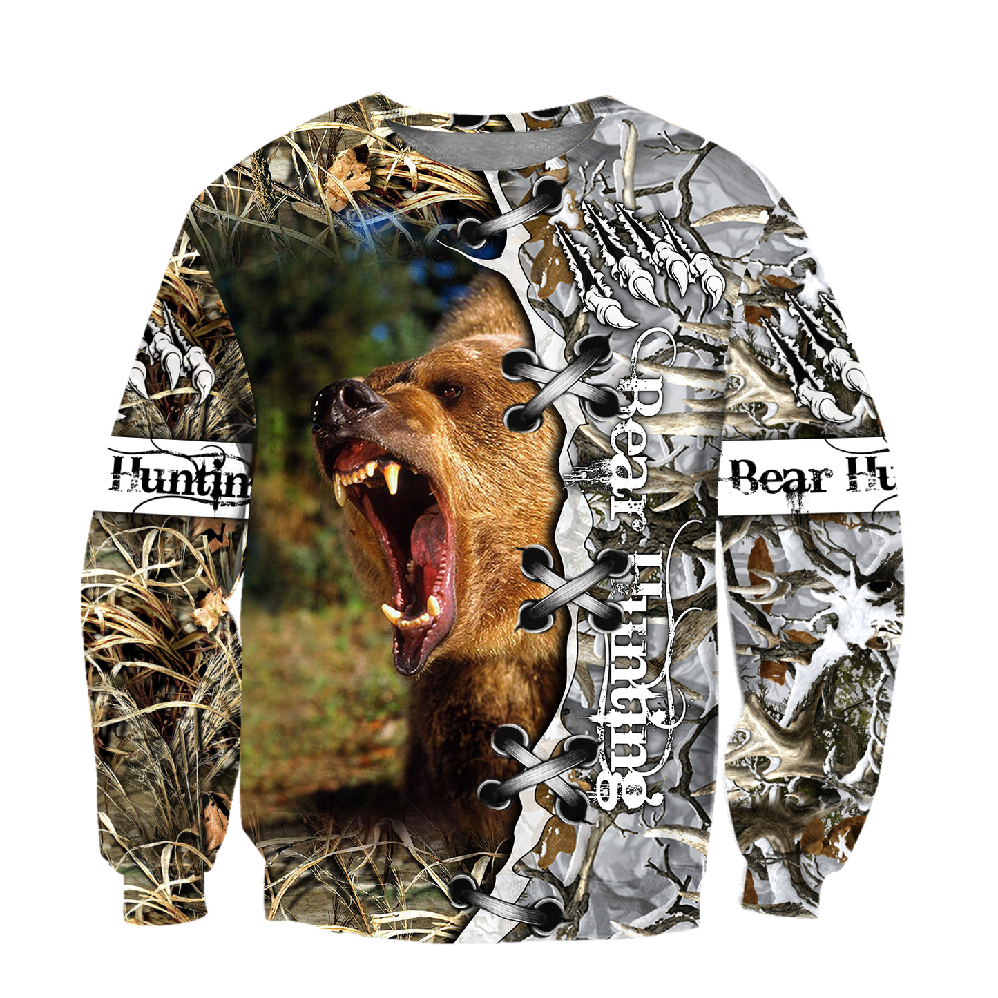 BEAR HUNTING CAMO 3D ALL OVER PRINTED SHIRTS FOR MEN AND WOMEN Pi061201 PL-Apparel-PL8386-sweatshirt-S-Vibe Cosy™