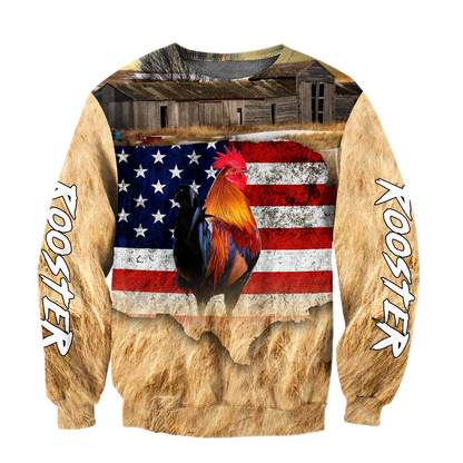 Premium Rooster 3D All Over Printed Unisex Shirts