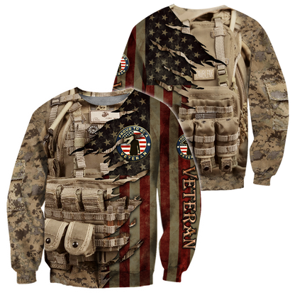 Proud to be United States Marine Veteran 3D All Over Printed Shirts For Men and Women HAC210804