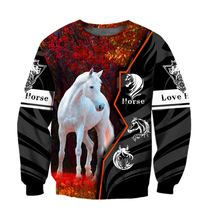 Beautiful Horse 3D All Over Printed shirt for Men and Women Pi040103-Apparel-MP-Sweat Shirt-S-Vibe Cosy™