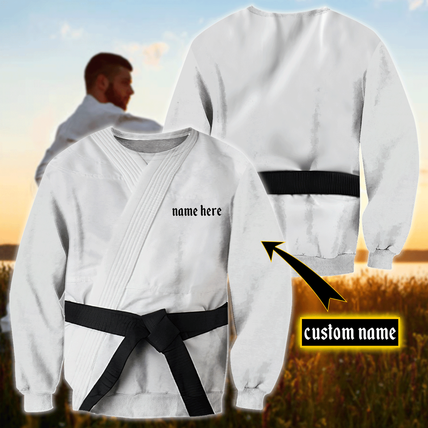 Custom Name Karate 3D All Over Printed Unisex Shirt