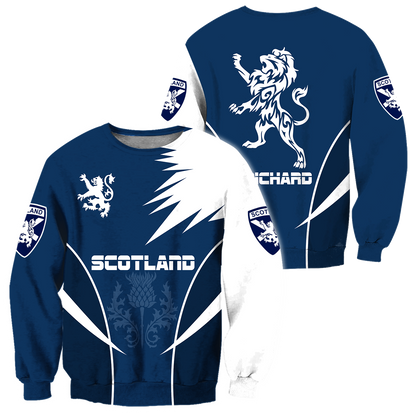 Scottish Rampant Lion Active Special Hoodie (Customize)-Apparel-PL8386-Sweat Shirt-S-Vibe Cosy™