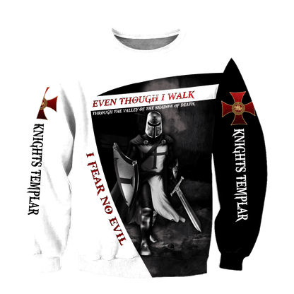 Premium Knight Templar I Fear No Evil All Over Printed Shirts For Men And Women MEI