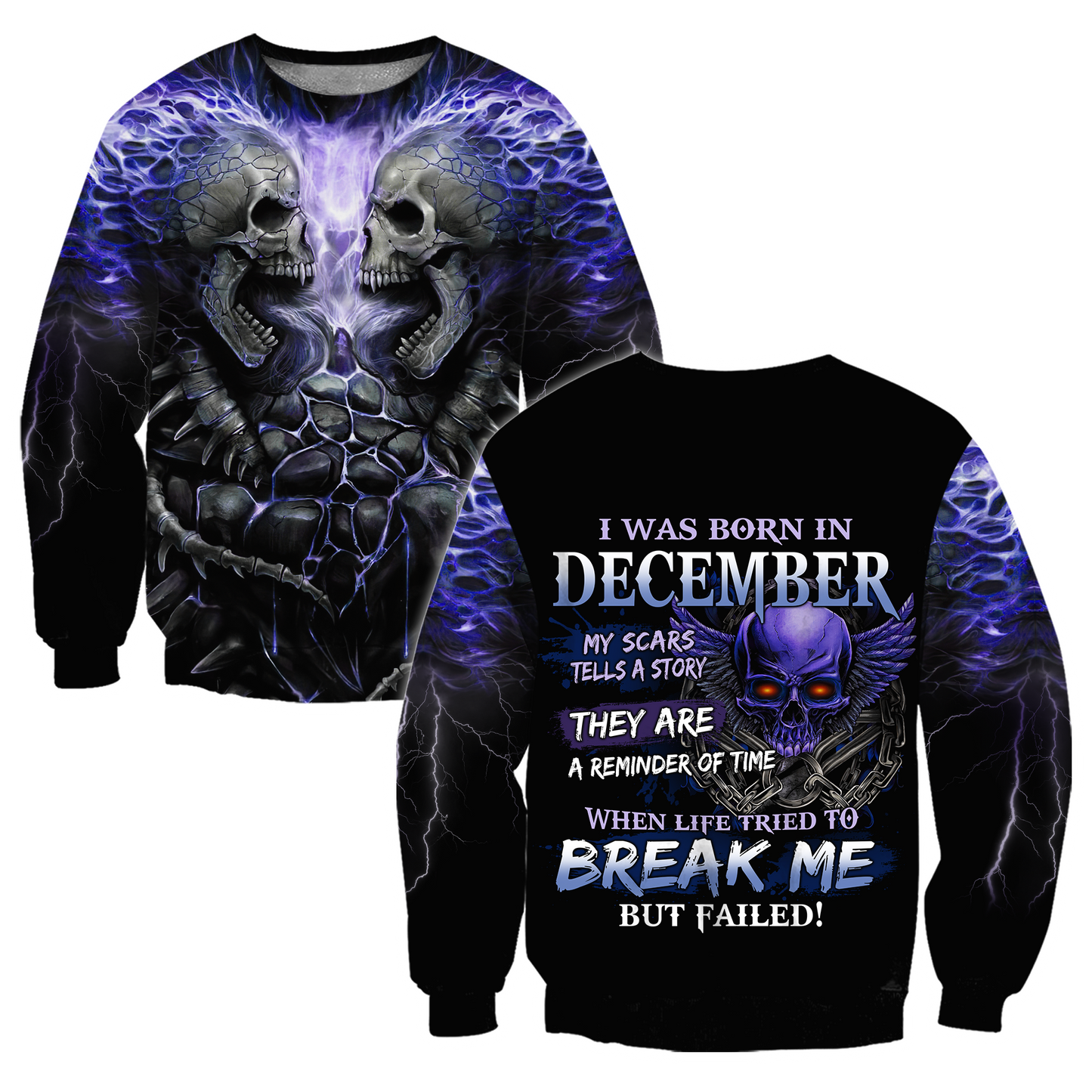 December Guy Skull 3D All Over Printed Shirts Pi24102012ST