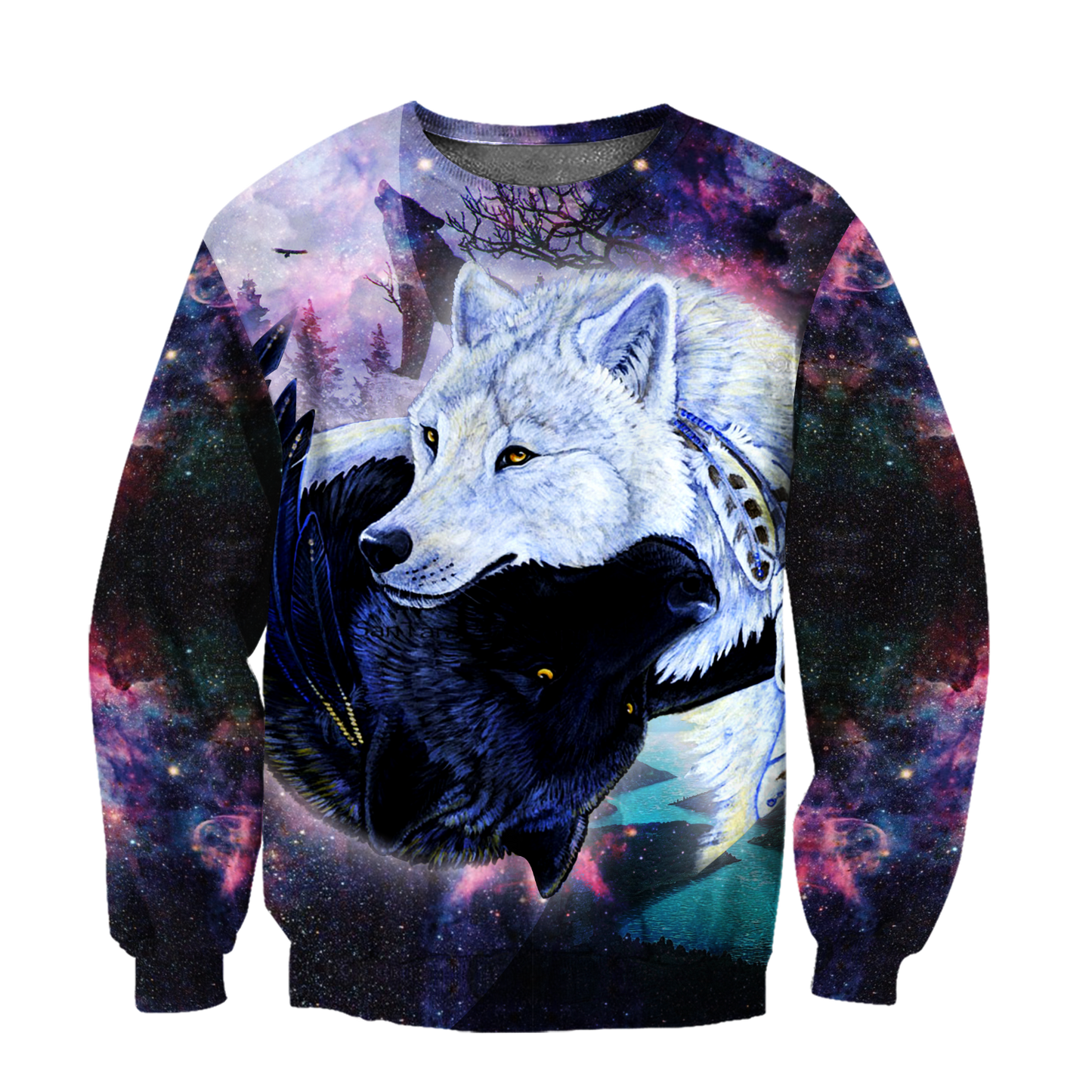 3D Black and White Wolf Unisex Shirts DA13102003