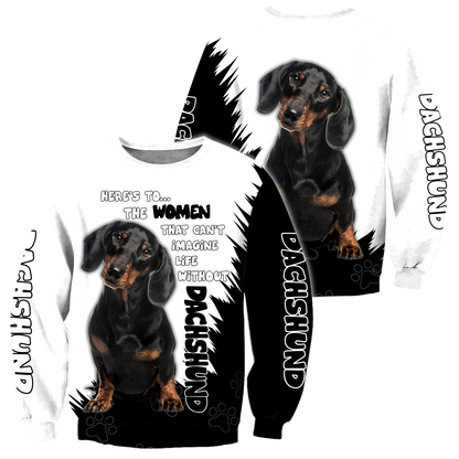 Dachshund Dog Lover 3D Full Printed Shirt For Men And Women Pi281209-Apparel-MP-Sweatshirts-S-Vibe Cosy™