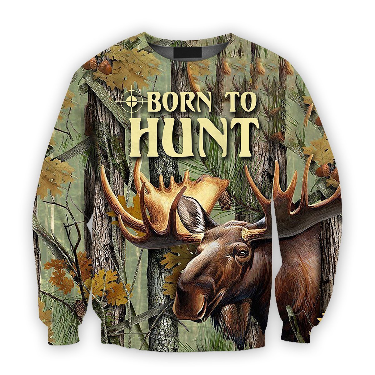All Over Printed Moose Camo Shirts-Apparel-HbArts-Sweatshirt-S-Vibe Cosy™