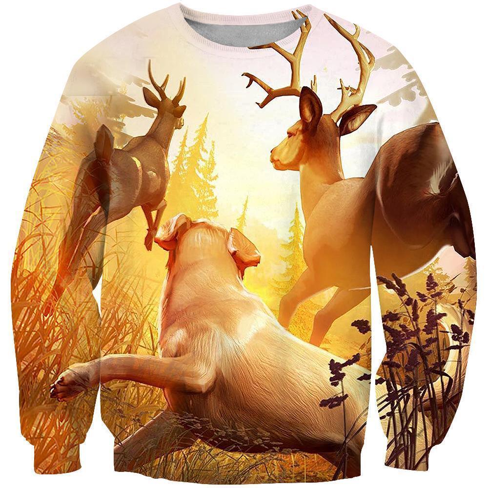 All Over Printed Hunting Dog Closthes-Apparel-HbArts-Sweatshirt-S-Vibe Cosy™