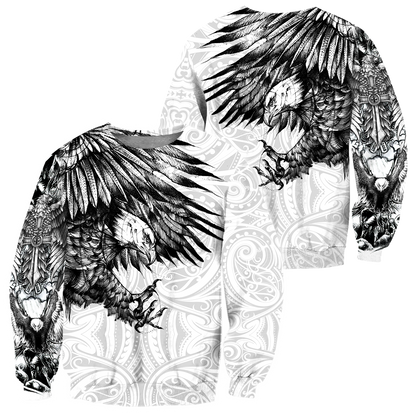 Eagle Tattoo Art Hoodie T Shirt For Men and Women HAC300503-NM-Apparel-NM-Sweatshirts-S-Vibe Cosy™
