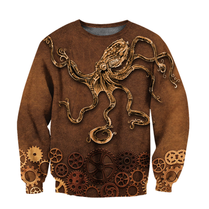 Octopus Steampunk Mechanic All Over Printed Hoodie For Men and Women DD11102001CL-NDD