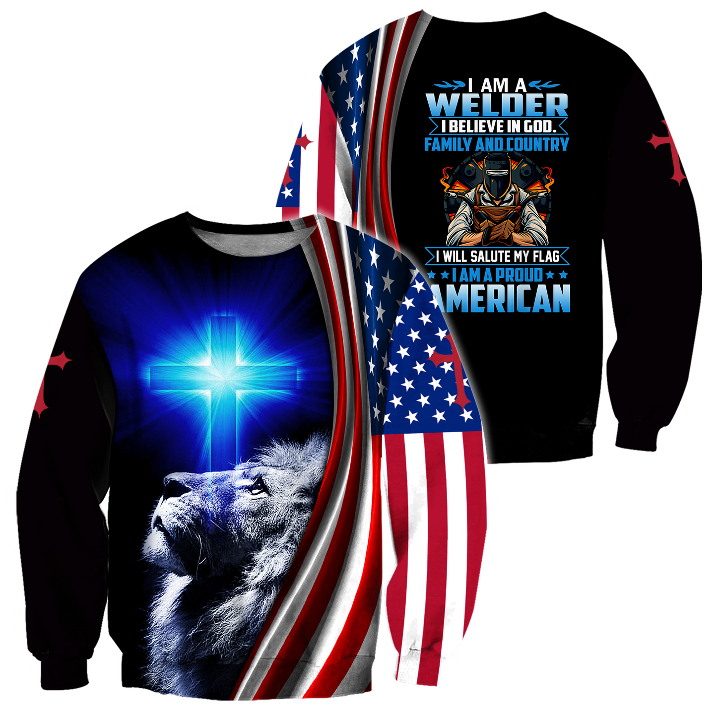 American Welder All Over Printed Hoodie MEI