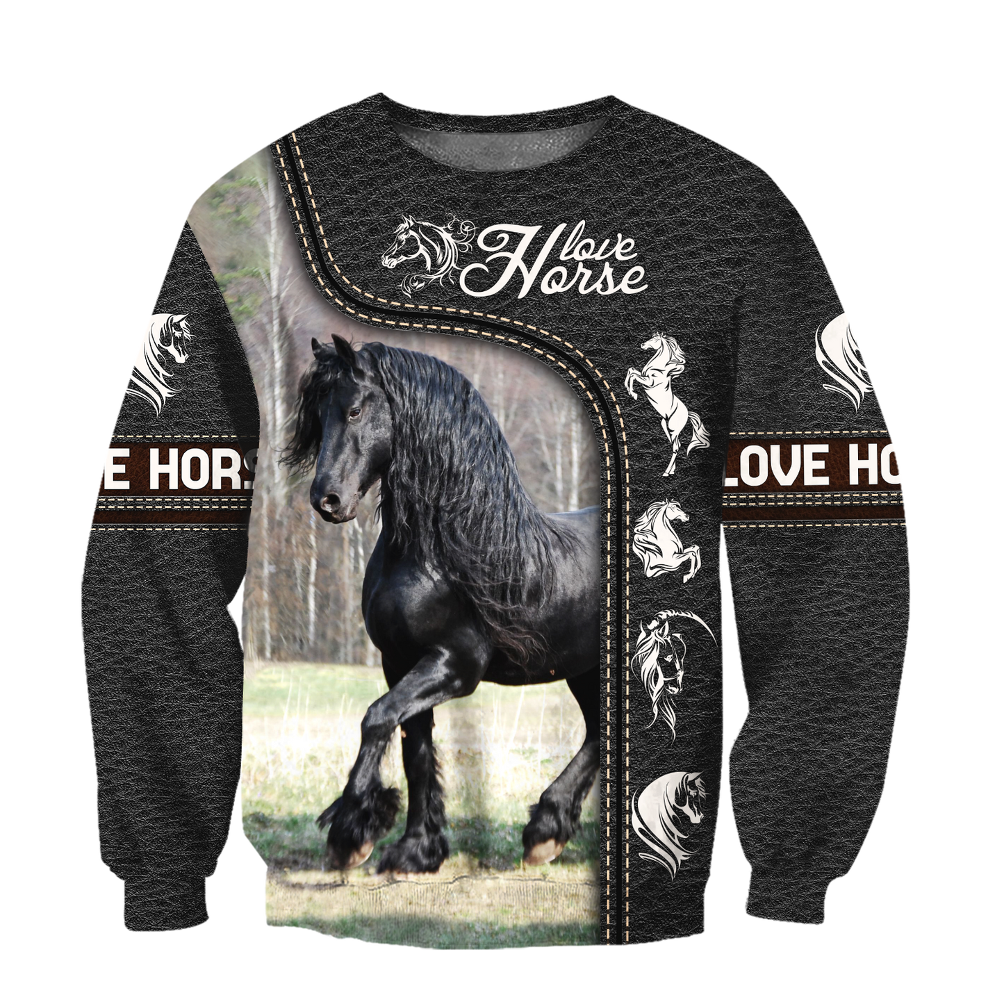 Love Horse 3D All Over Printed Shirts Pi220401-Apparel-TA-Sweatshirts-S-Vibe Cosy™