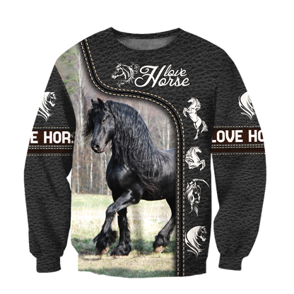 Love Horse 3D All Over Printed Shirts Pi220401-Apparel-TA-Sweatshirts-S-Vibe Cosy™
