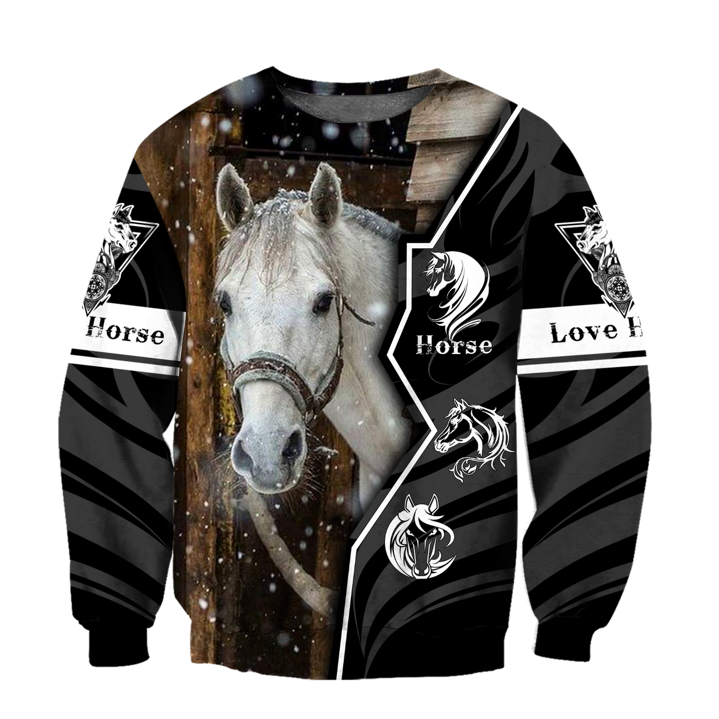 Beautiful Horse 3D All Over Printed shirt for Men and Women Pi040102-Apparel-MP-Sweat Shirt-S-Vibe Cosy™