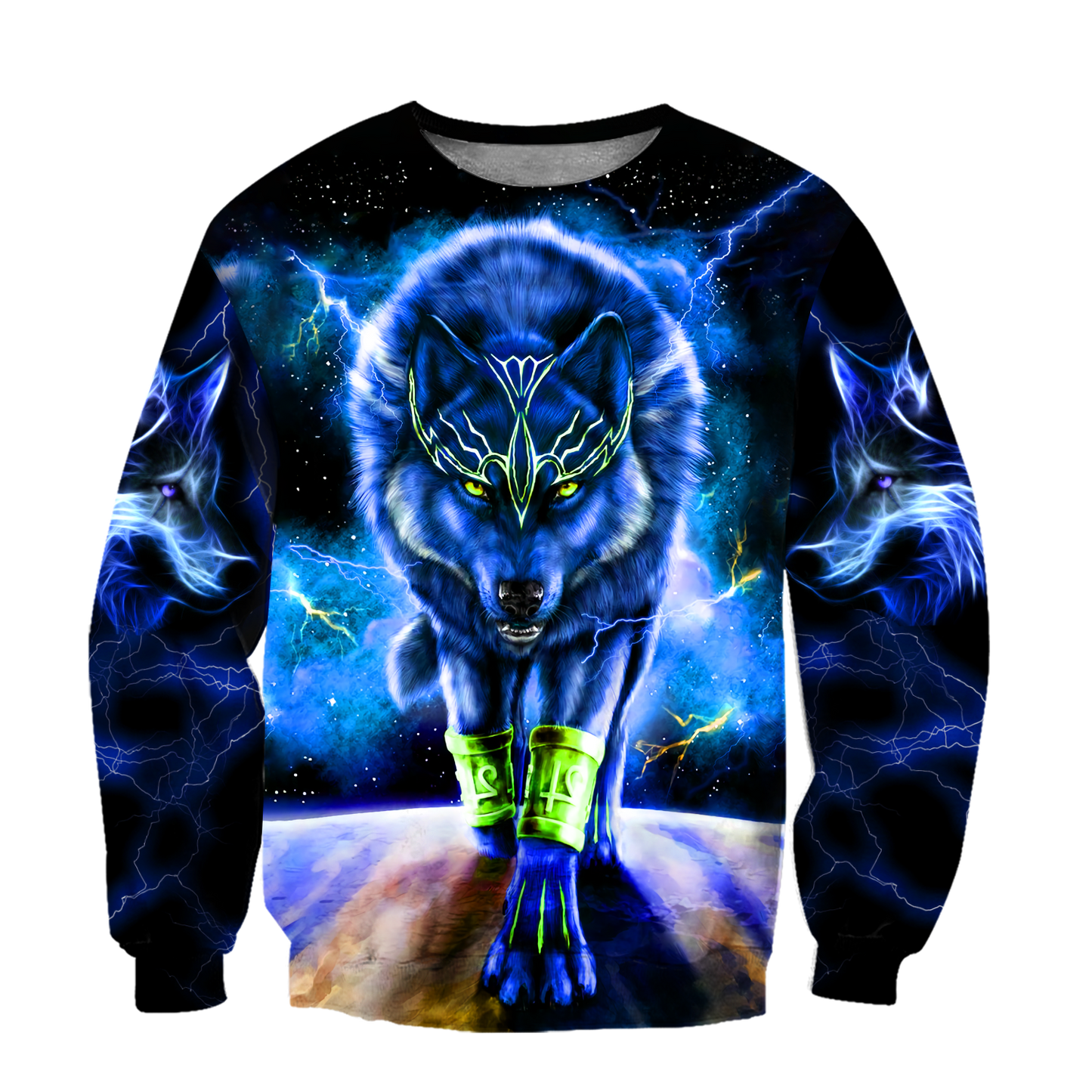 Blue Thunder Wolf 3D All Over Printed Shirts For Men and Women TT030801
