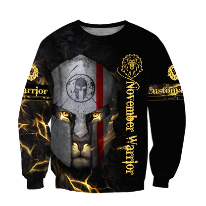 November Spartan Lion Warrior 3D All Over Printed Unisex Shirts
