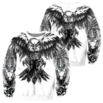 Eagle Tattoo Art Hoodie T Shirt For Men and Women HAC300504-NM-Apparel-NM-Sweatshirts-S-Vibe Cosy™