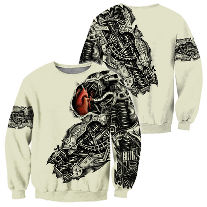 Mechanic Metal Tattoo 3D All Over Printed Shirts HAC180502-Apparel-MP-Sweatshirts-S-Vibe Cosy™