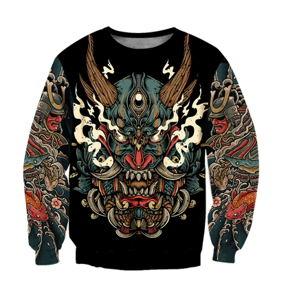 Samurai Tattoo Art Hoodie T Shirt For Men and Women HAC220602-NM-Apparel-NM-Sweatshirts-S-Vibe Cosy™