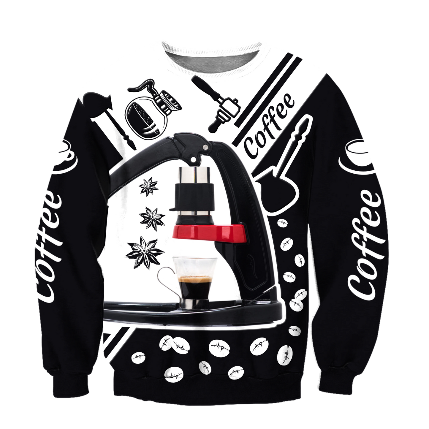 Flair Espresso Maker 3D All Over Printed Differences Between Types Of World Coffee Shirts and Shorts Pi241201 PL-Apparel-PL8386-sweatshirt-S-Vibe Cosy™