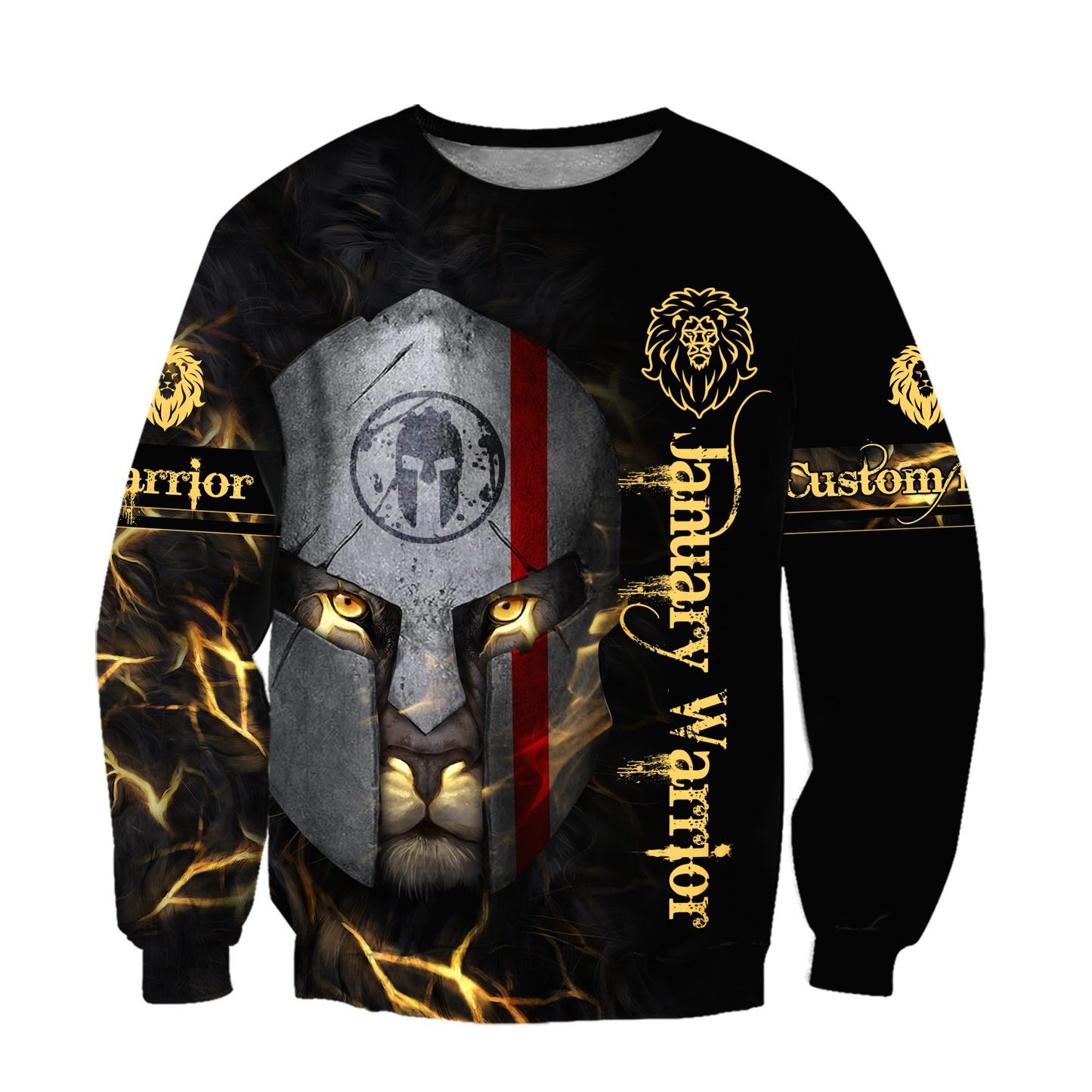 January Spartan Lion Warrior 3D All Over Printed Unisex Shirts