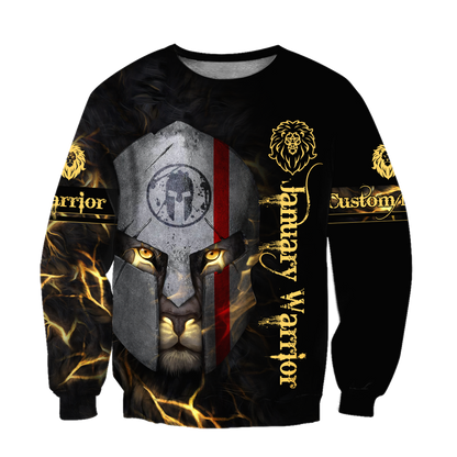 January Spartan Lion Warrior 3D All Over Printed Unisex Shirts