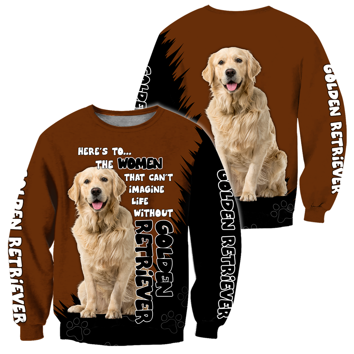 Golden Retriever Dog Lover 3D Full Printed Shirt For Men And Women Pi281208-Apparel-MP-Sweatshirts-S-Vibe Cosy™
