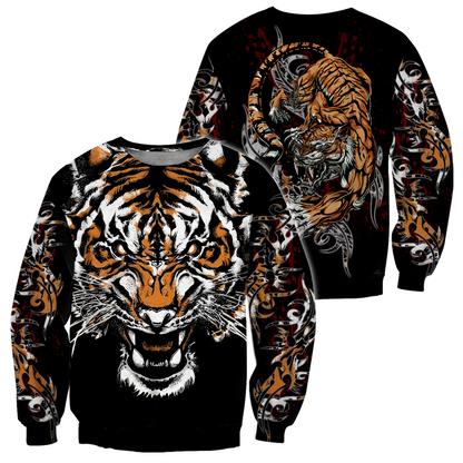 Tiger Fighter 3D Over Printed Shirt for Men and Women