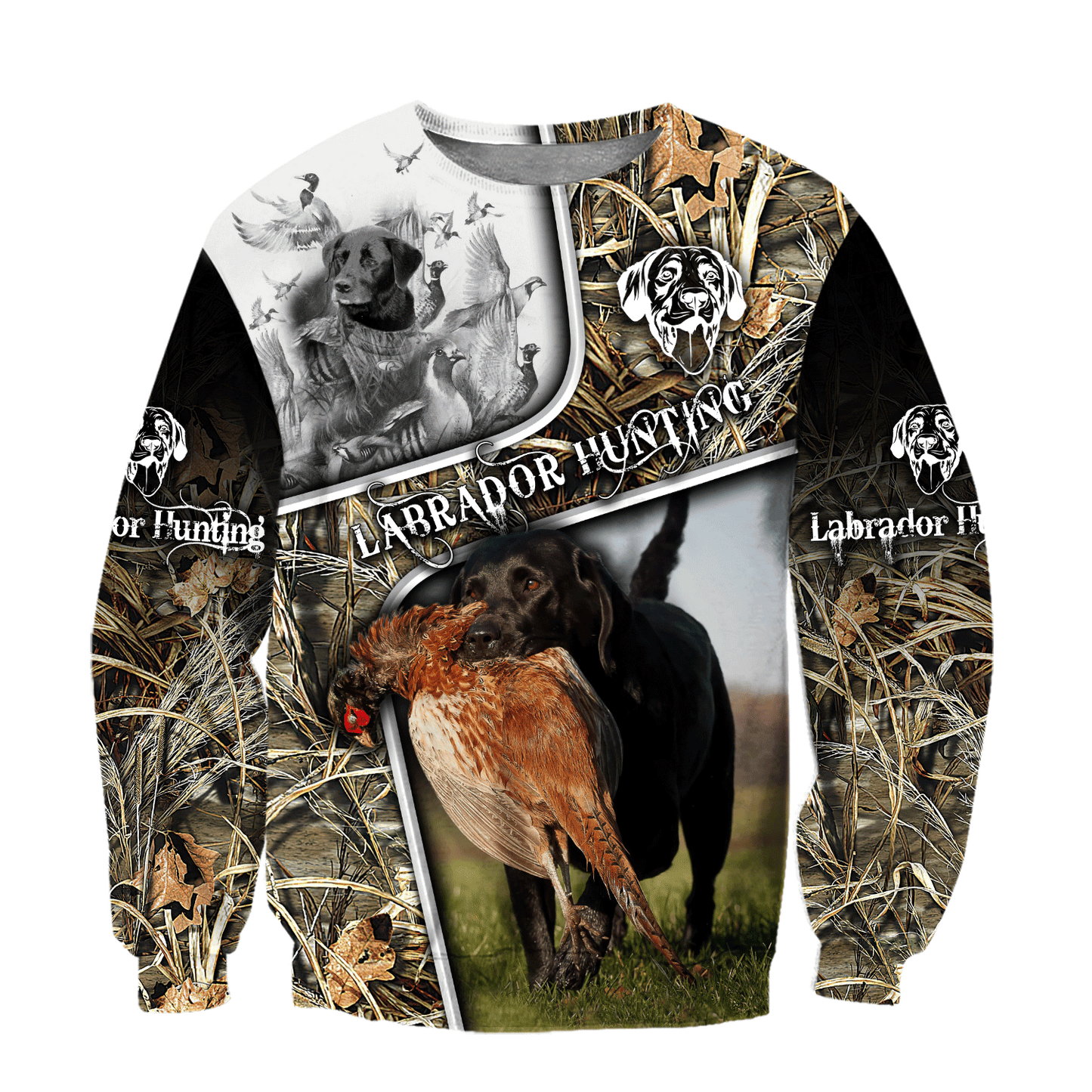 Labrador Hunting 3D Over Printed Unisex Deluxe Hoodie ML